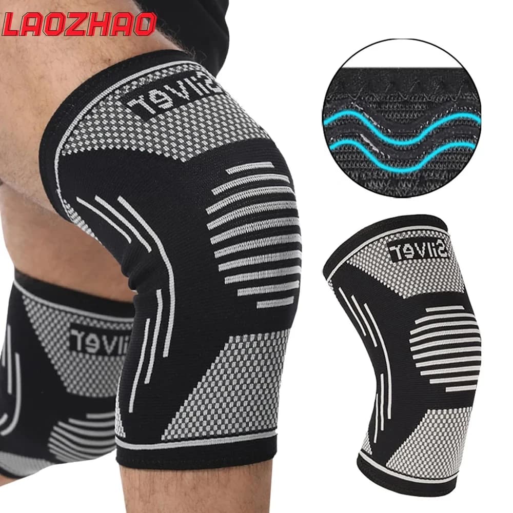 1 fascia per ginocchio per uomo e donna - Fascia a compressione per alleviare il dolore al ginocchio, corsa, basket, pallavolo, sollevamento pesi, sport