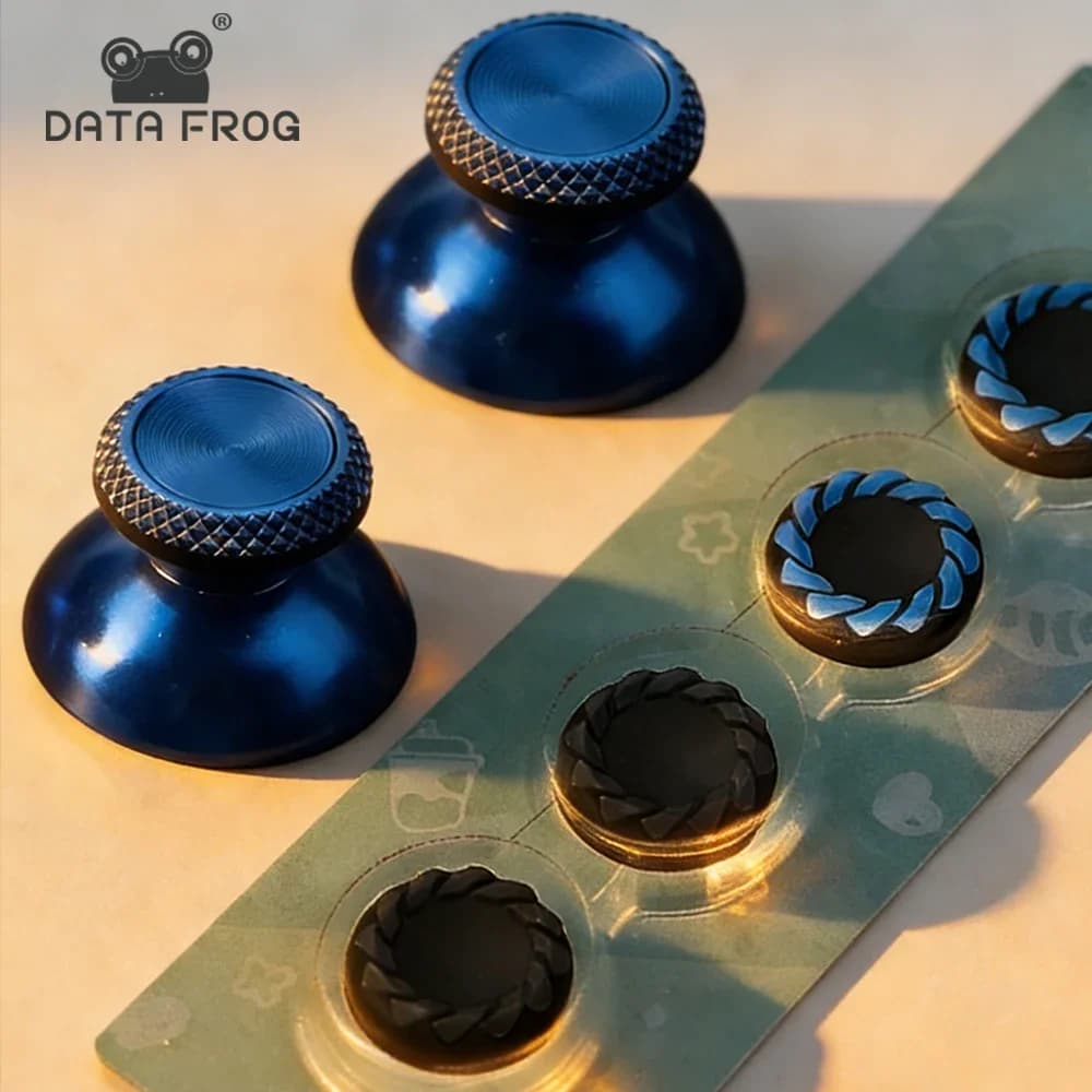 DATA FROG per Controller PS5: Levetta Analogica in Alluminio e Cappucci in Silicone per Impugnatura, Colori Personalizzati, Parti di Gioco con Presa Migliorata