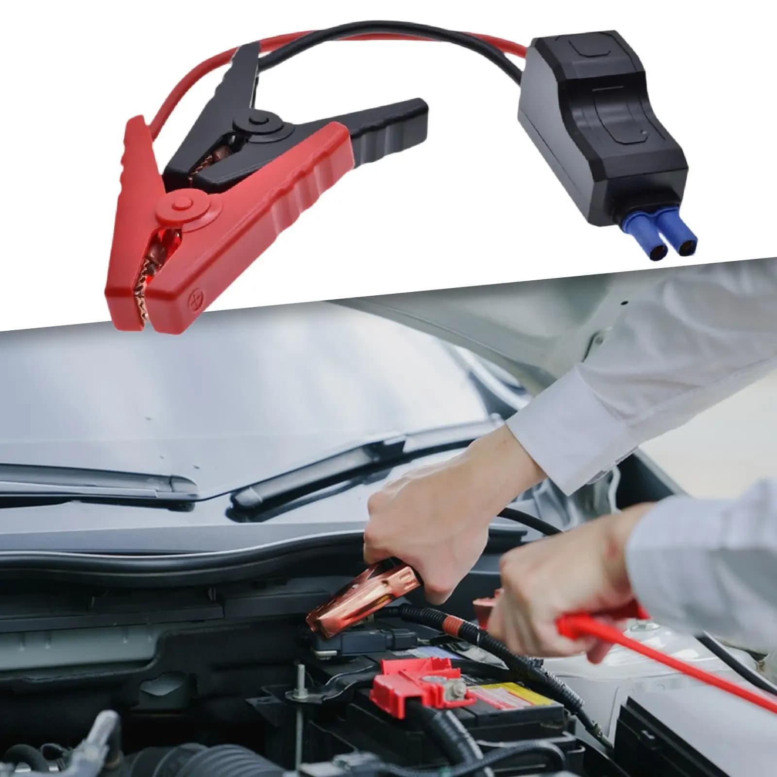 Cavo avviamento di emergenza con morsetti per batteria Sostituzione accessori facile da usare