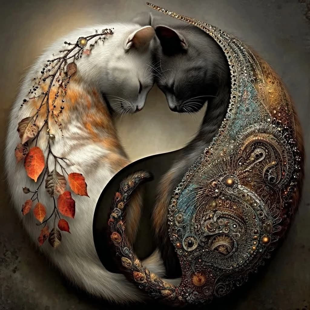 Puzzle da 500/1024 Pezzi con Due Gatti Innamorati, Gioco Stimolante per Attività Familiare, Decorazione per Sala Giochi, Camera da Letto e Casa