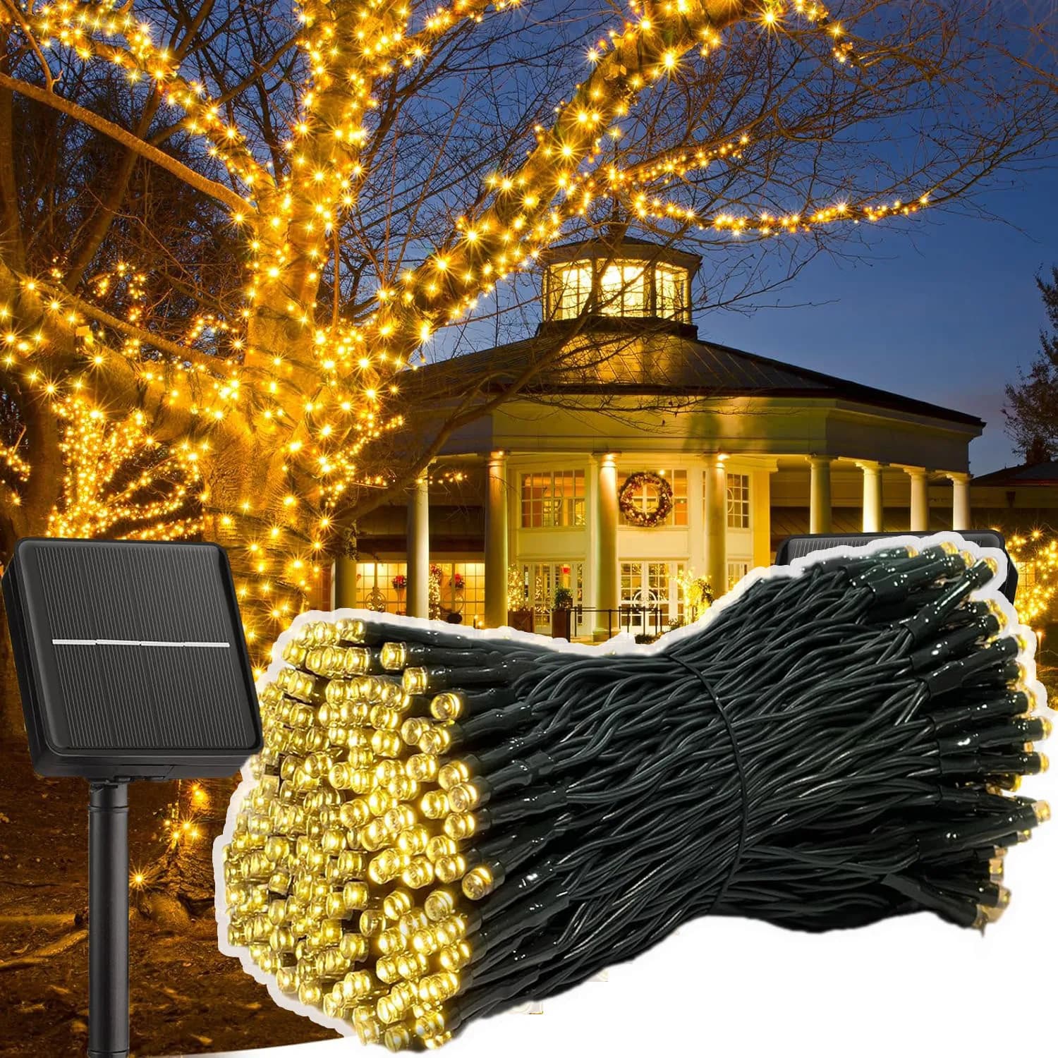 Luci a stringa solare illuminazione esterna luci ad energia solare con 8 modalità di illuminazione decorazione impermeabile per giardino