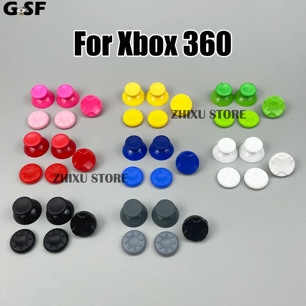 1Set Plastic Thumbsticks Thumb Joystick Stick Cap W/ Cross Buttons Dpad D-pad Replacement for Xbox 360 Controller