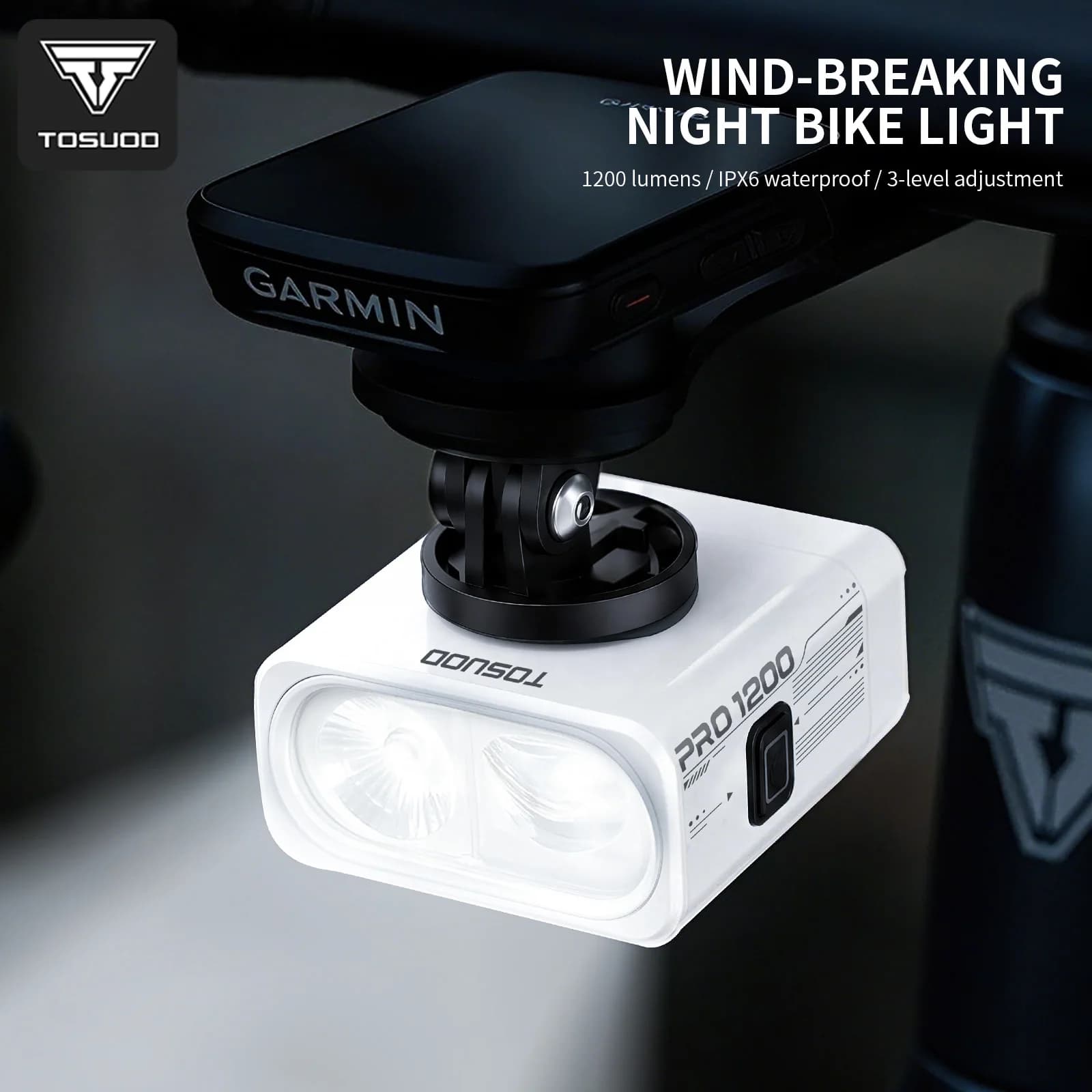 TOSUOD 1100 Bike Light Cut-off Line Beam Bicycle Light For Road MTB Bicycle Nighttime Cycling 1200 Lumens 4000mAh