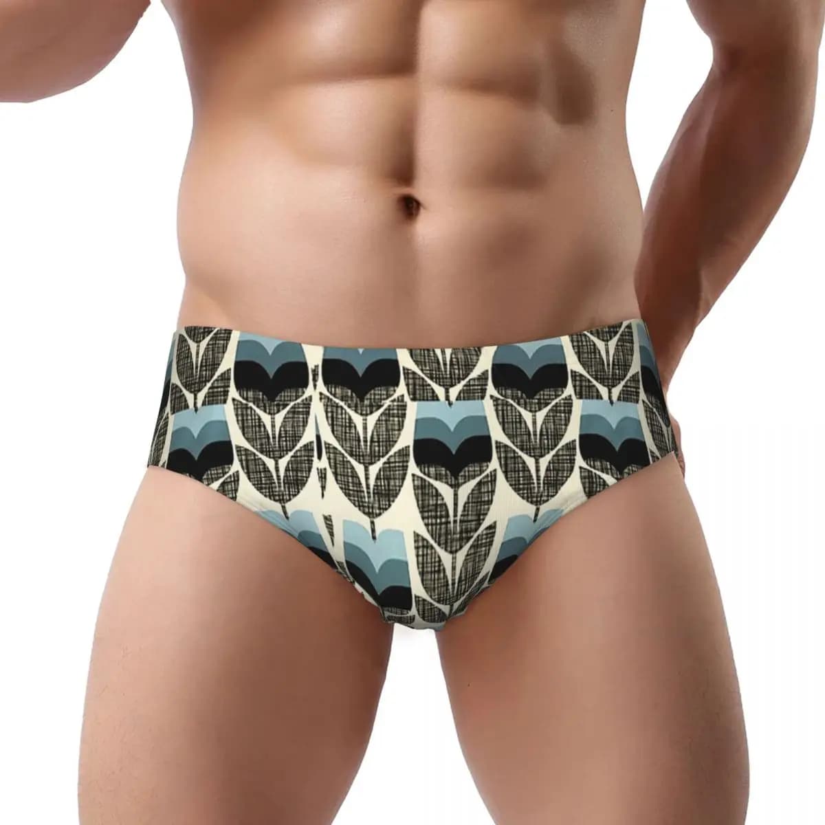 Custom Men's Orla Kiely Scandinavian Multi-stem Men Brief Panties Male Breathable Underwear Underpants