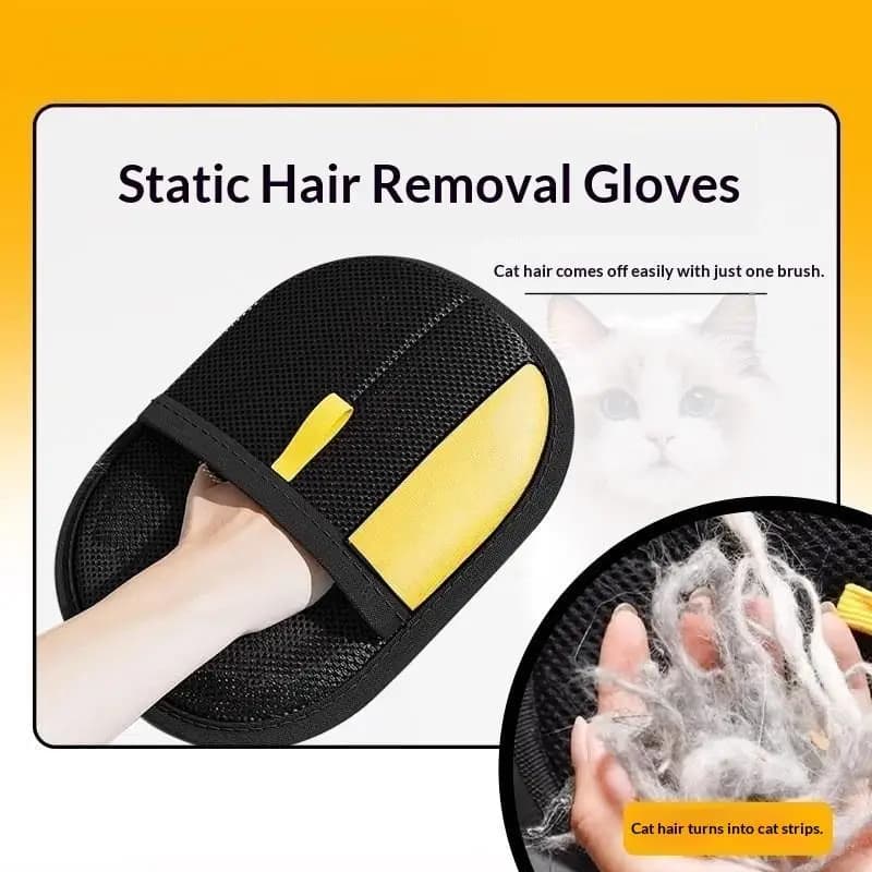 Electrostatic Pet Hair Remover Glove Efficient Dog Cat Grooming Brush Fur Cleaner For Carpet Clothes Furniture Daily Cleaning