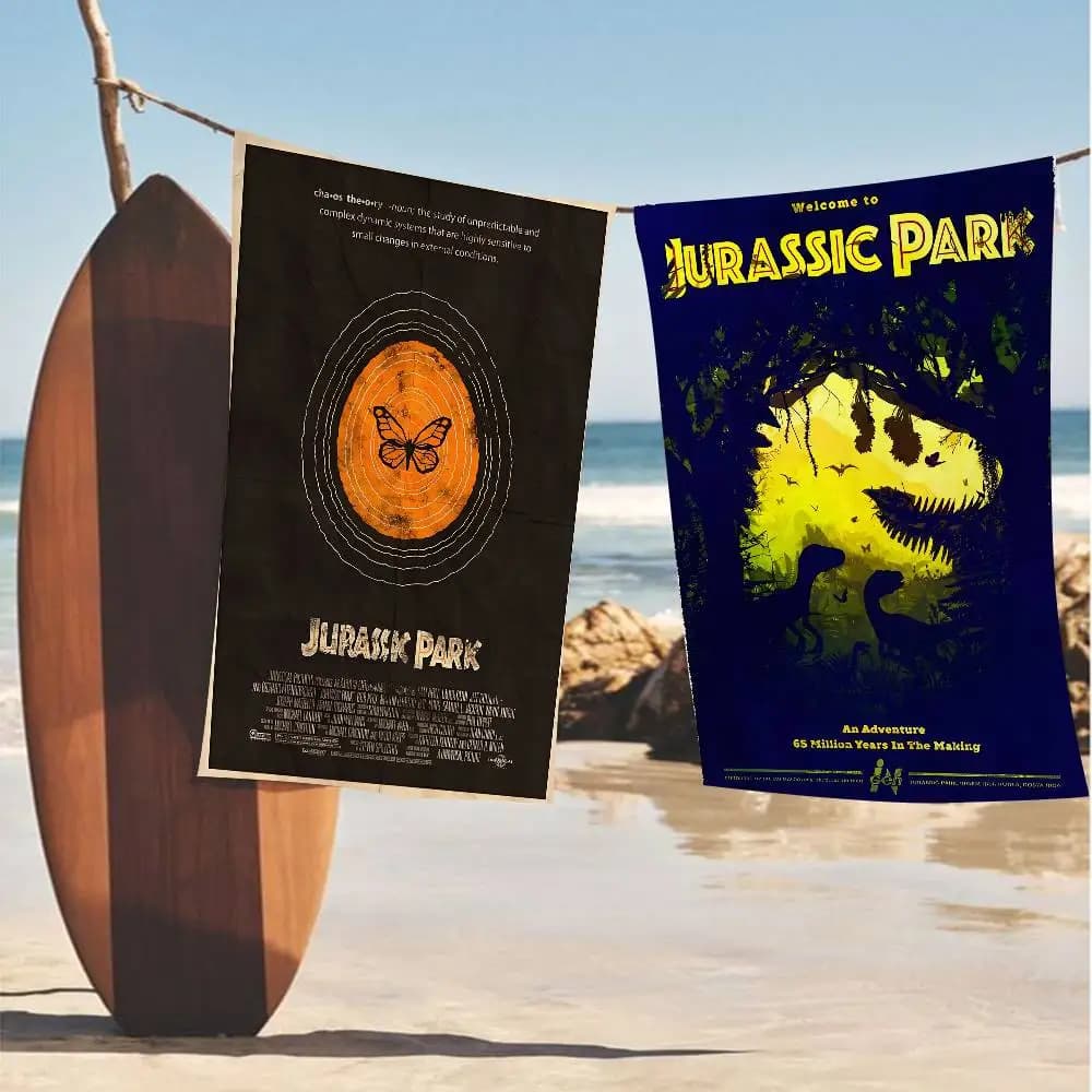 Teli mare grandi in microfibra a tema Jurassic Park, ad asciugatura rapida, per spiaggia, piscina, viaggi, nuoto e yoga