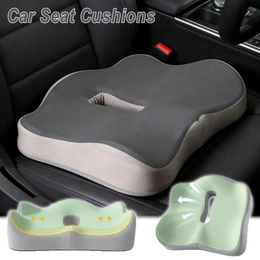 Cuscino Ergonomico 3D in Memory Foam, Antiscivolo e Traspirante, per Sedia da Ufficio e Auto, Correttore di Postura