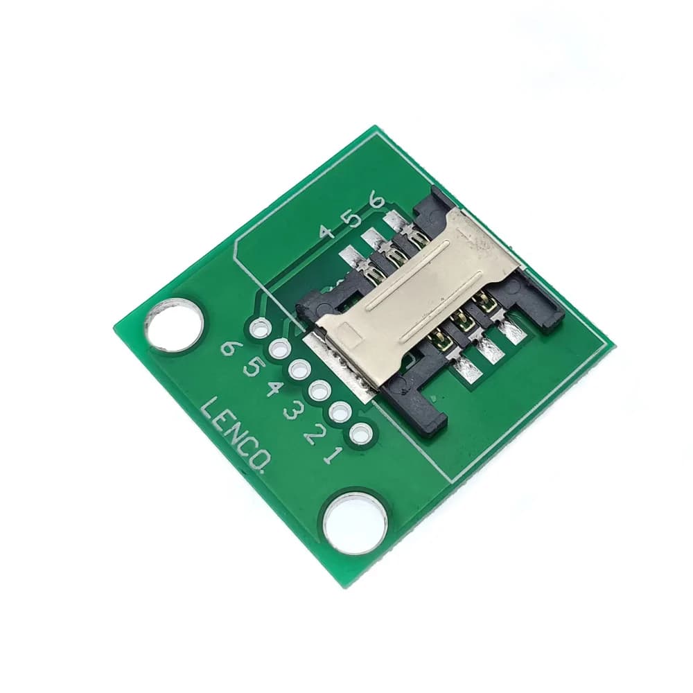1 pz Micro Nano piccolo medio grande supporto per scheda SIM Slot Jack PCB 6P scheda adattatore scheda di prova a scheda convertitore circuito 2.54DIP