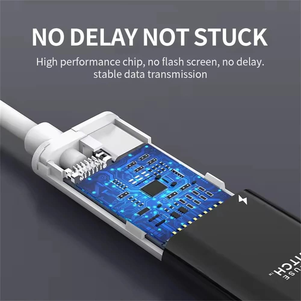 FANGTUOSI Type C to HDMI-compatible 4K Cable 100W PD Charging USB C HDTV Adapter for Steam Deck MacBook iPad Laptop Phone Tablet