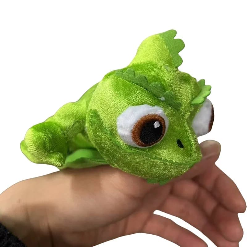 Nuovo 15 centimetri Pascal Rapunzel Camaleonte Peluche Bambola Animali di Peluche Spalla Magnete Lucertola Con Base Del Disco Giocattolo Per Bambini Regalo