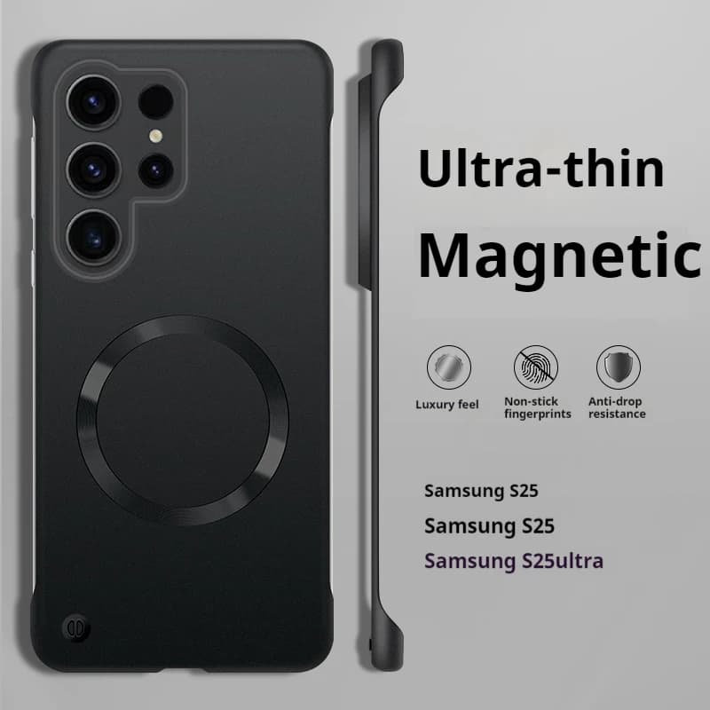 Ultra thin luxury case with metallic paint, delicate on the skin, without frame, for Samsung S26 Ultra S25 S24 S23 Plus, compatible with MagSafe, anti-fall