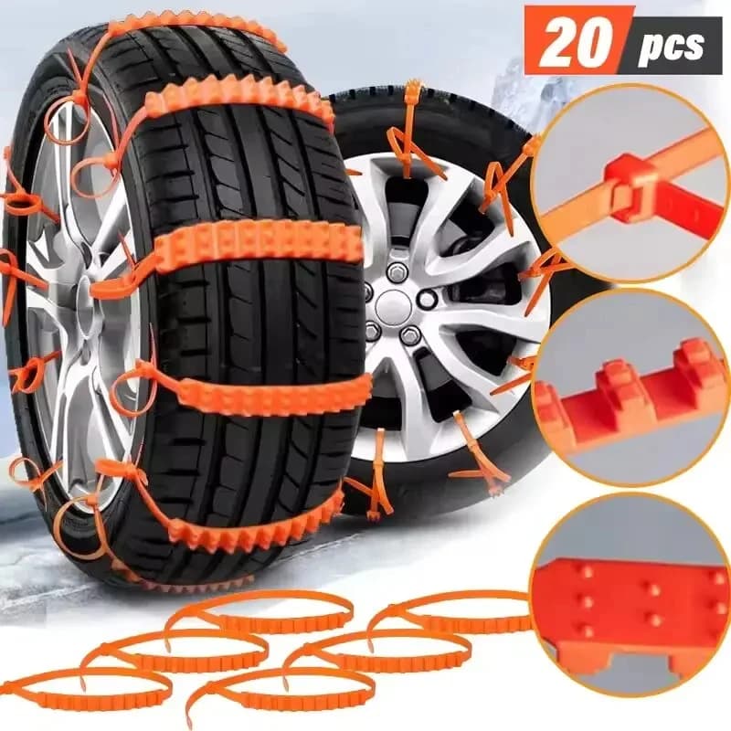 10/20 Pezzi Catene da Neve per Auto, Antiscivolo, per Pneumatici Invernali, Accessori di Emergenza