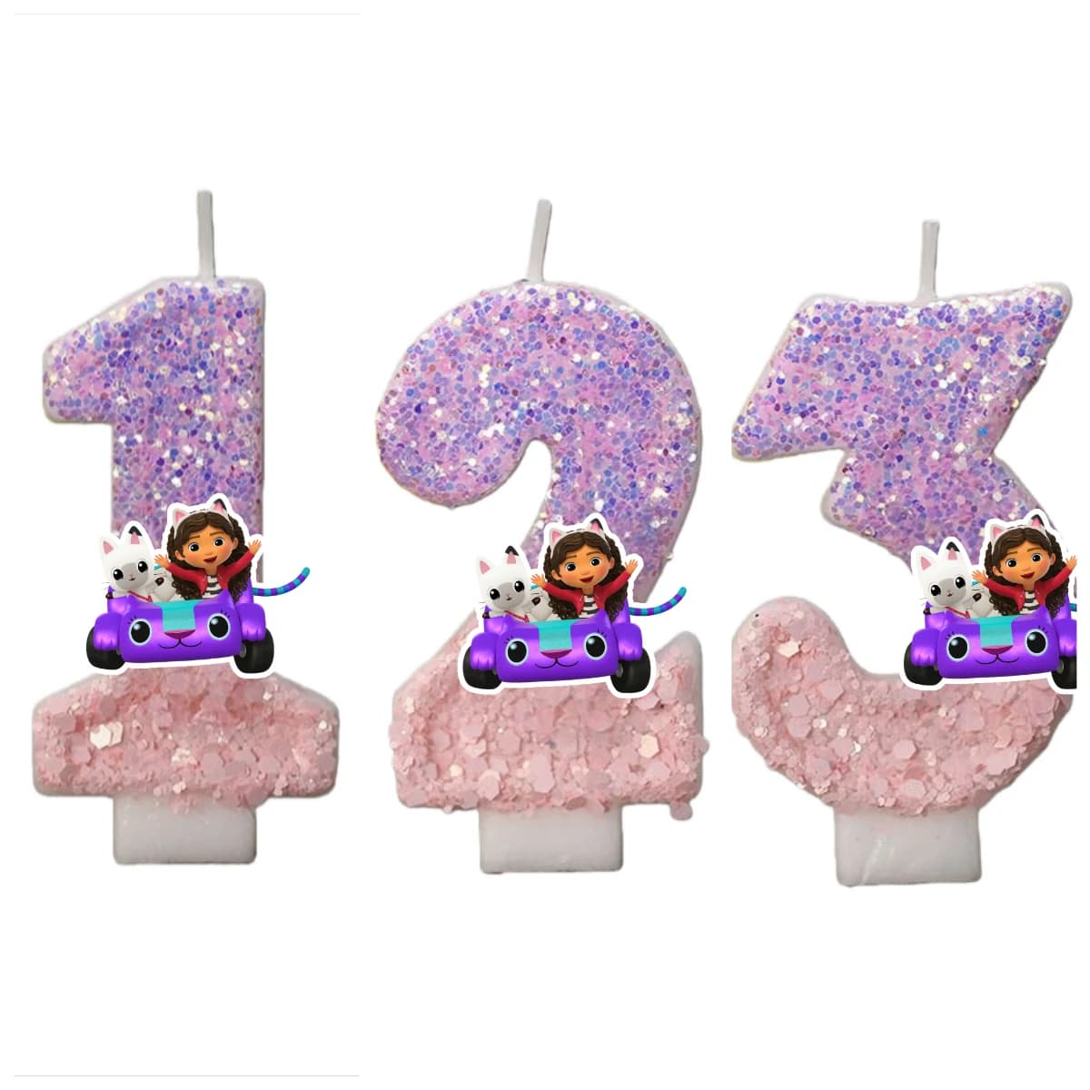 Numero 0-9 Anime 3D Carino Gabbys Dollhouse Candela Festa di compleanno per bambini Torta di compleanno Candele Baby Shower Regali per feste