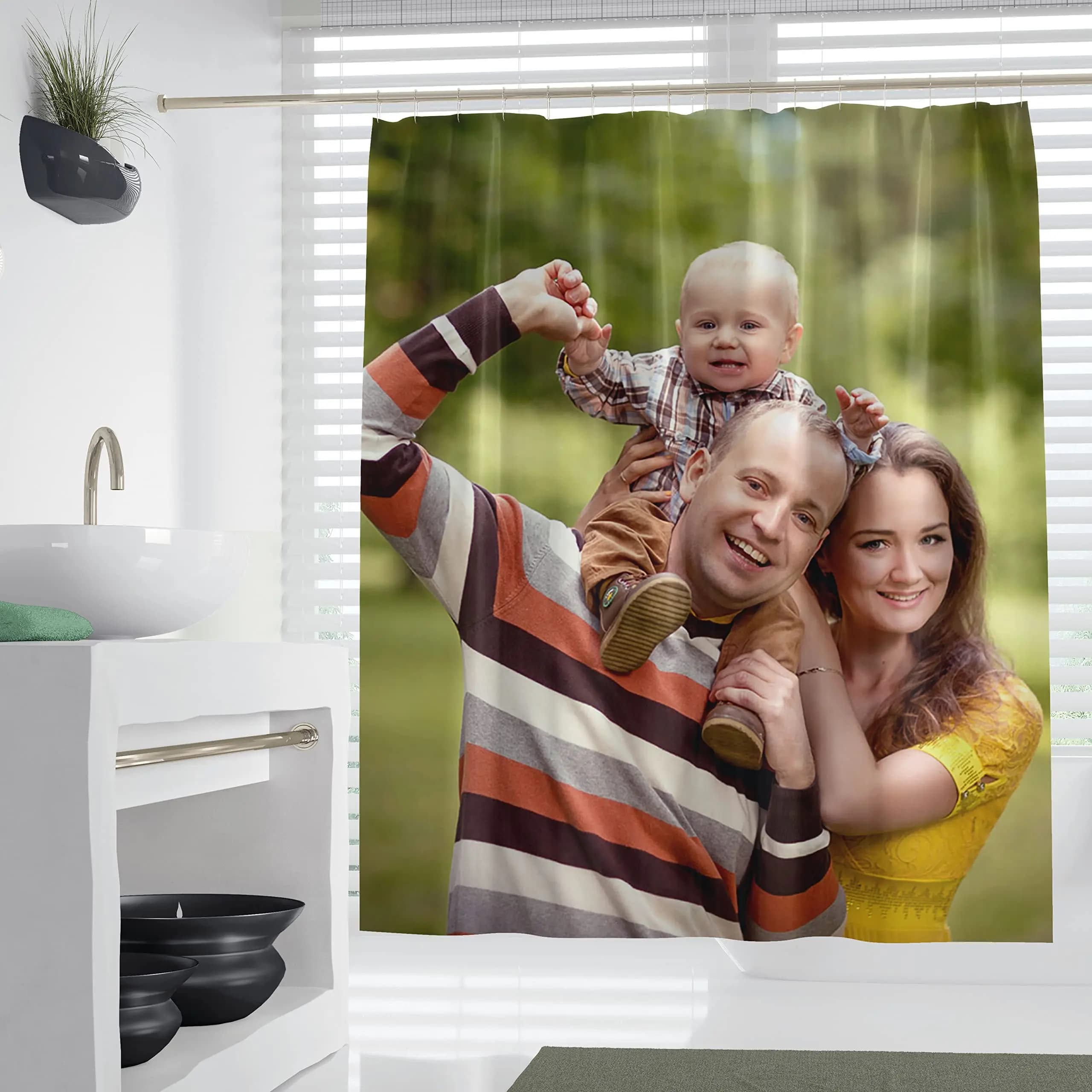 Custom Shower Curtain Personalized Shower Curtains Design Your Own Text Logo Photo Shower Curtains for Bathroom Funny Gifts