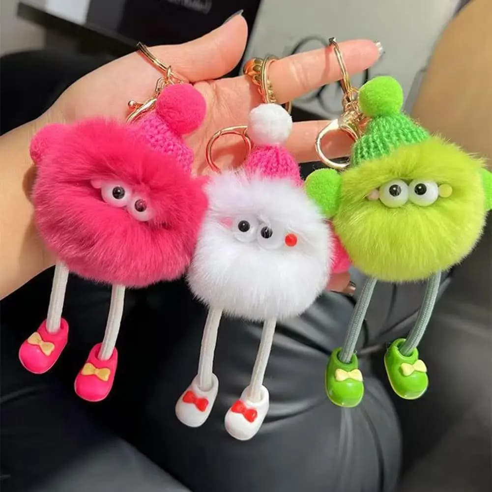 Portachiavi in peluche per zaino per bambini con grafiche colorate, accessorio in tessuto morbido per zaino per bambini, astuccio carino