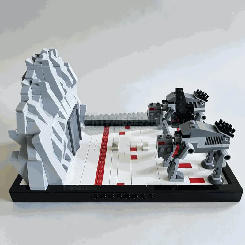 542PCS Space Battle Scene Building Blocks Model MOC Custom Puzzle Creative DIY Assembly Educational Toy Collection Gift Display