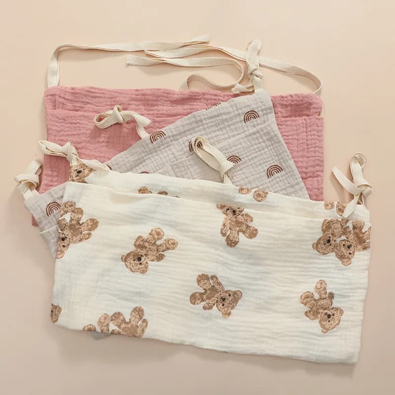 Borsa portaoggetti da comodino per bambini, organizer da appendere con stampa simpatico cartone animato a doppia tasca per culle e passeggini - Portabiberon