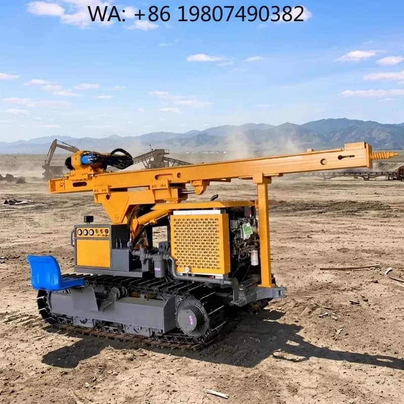 Crawler Hydraulic Vibratory Mining Pile Driver For Highway Guardrail & Solar PV Foundation Piling