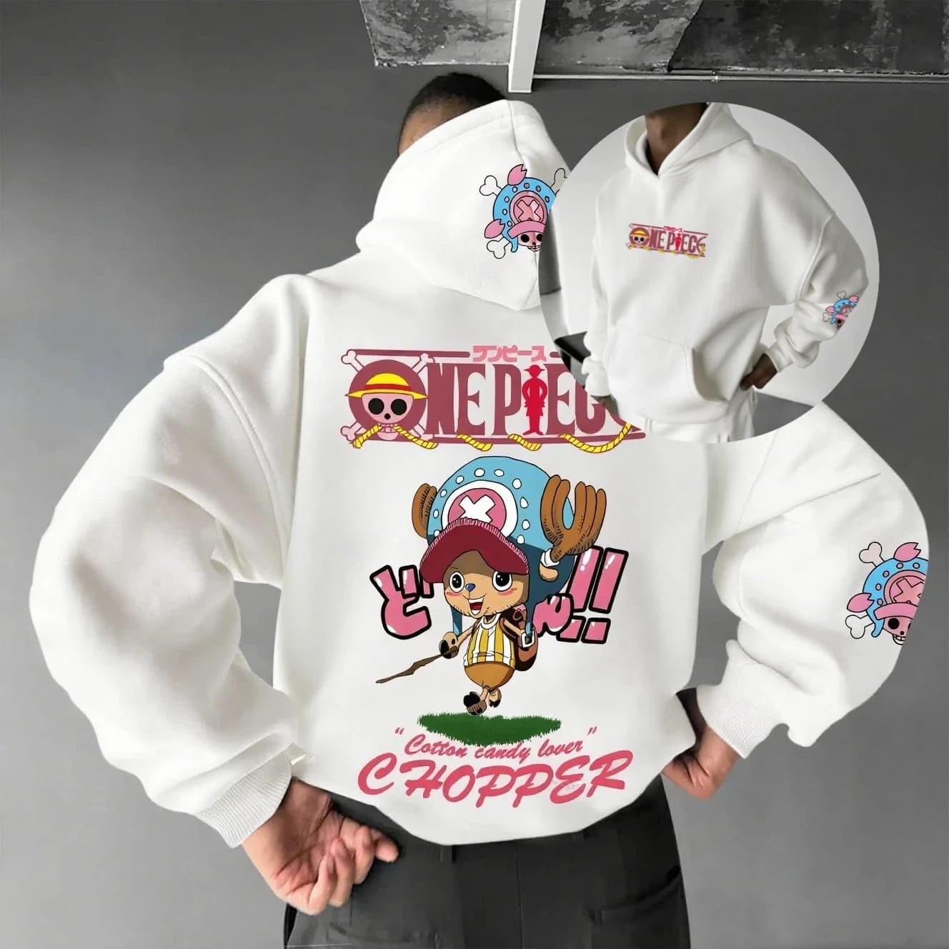Felpa con cappuccio unisex oversize One Piece Chopper Anime Felpa da donna per uomo Casual Streetwear Giacca con cappuccio pullover primavera autunno ​ ​
