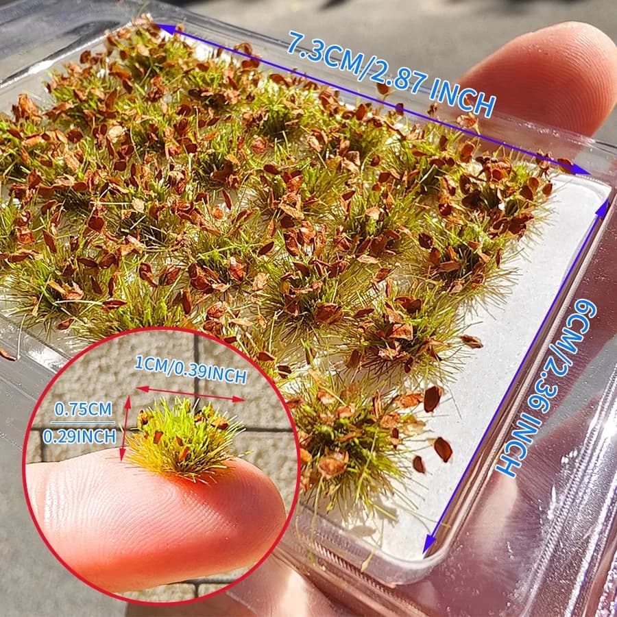 0.29 pollici Artificiale Mini Erba Statica Cluster Modello Piante Fiore Tuft Fai Da Te Progetto di Creazione Tavolo di Sabbia Layout Scena Decorazione del Giardino