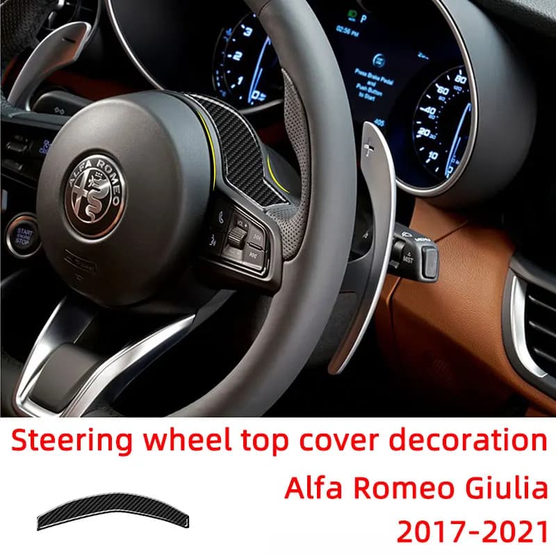 Top Decorative Strips Carbon Fiber Car Stickers for Alfa Romeo Giulia 2017-2021 Interior Accessories