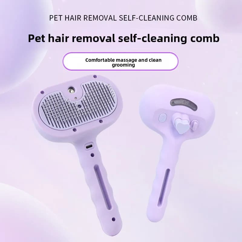 Pettine Spray Anti-Luce Blu Migliorato per Animali Domestici, Accessori per Gatti, Pettine a Spilli Anti-Caduta, Strumento per la Toelettatura di Animali Domestici, Pettine per Gatti