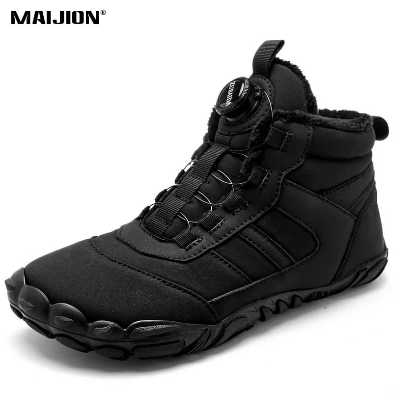 Scarpe da trekking invernali Stivali da neve da uomo in peluche Stivaletti da donna antiscivolo Scarpe alte in cotone caldo per bambini Scarpe da arrampicata all'aperto