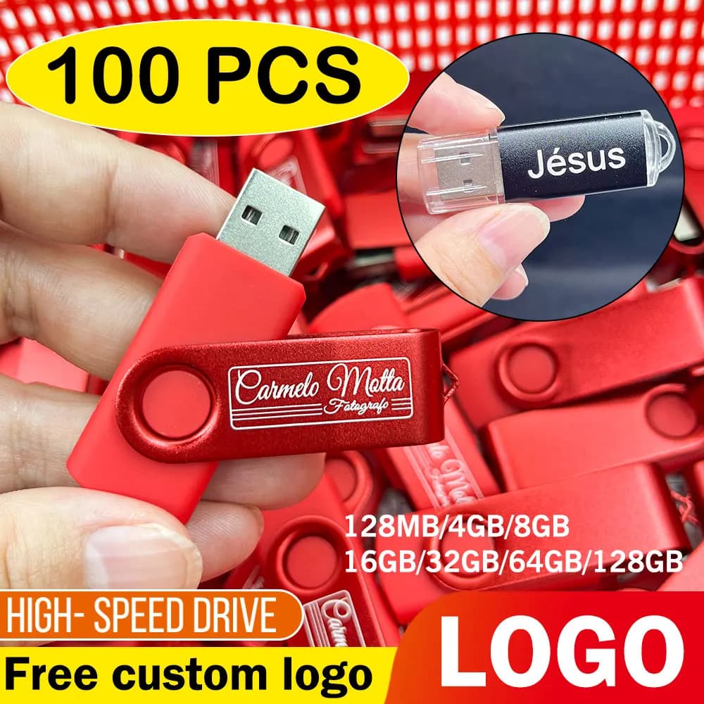 Lotto da 100 Pezzi di Chiavette USB 2.0 da 1GB, 2GB, 4GB, 8GB, 16GB, 32GB, 50 Pezzi di Chiavette USB da 64GB