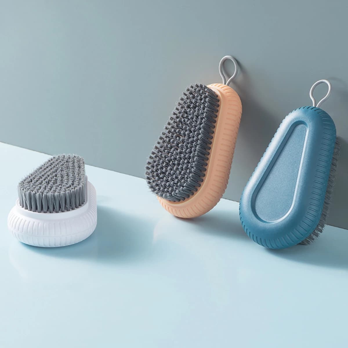 Spazzola per bucato in plastica colorata con setole morbide, spazzola per pulizia e strofinamento scarpe, spazzola per lavaggio scarpe, spazzola per lavaggio scarpe, spazzola per scarpe