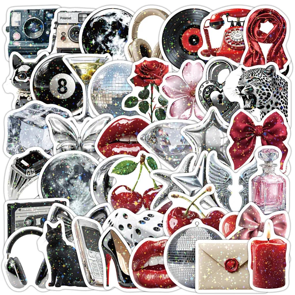 50 Sheets Star Film Y2K Graffiti Stickers Waterproof Decor Decals For Water Bottle Phone Laptop LanLanStickersWorld Store