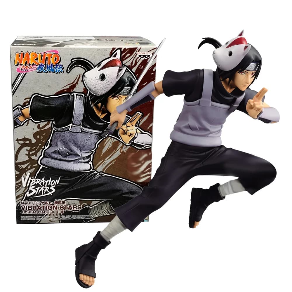 17CM Anime Naruto Shippuden Stelle di vibrazione Uchiha Itachi Combattimento Action Figures Modello da collezione Giocattoli Figureals