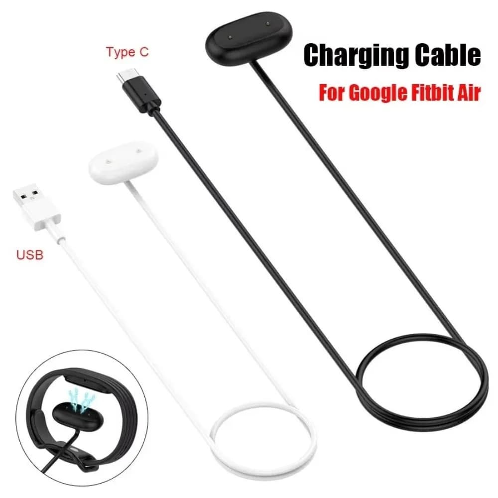 USB-A/C Magnetic Charging Cable Replacement Smart Watch Accessories Watch Power Charge Wire 1M for Google Fitbit Air