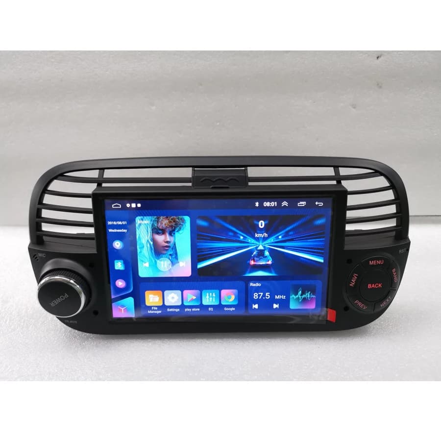 Carplay Auto Android 15 12G + 512G IPS Lettore multimediale per auto GPS Mappa 4G LTE WIFI RDS Radio per Fiat 500C 595 Abarth 2007-2016