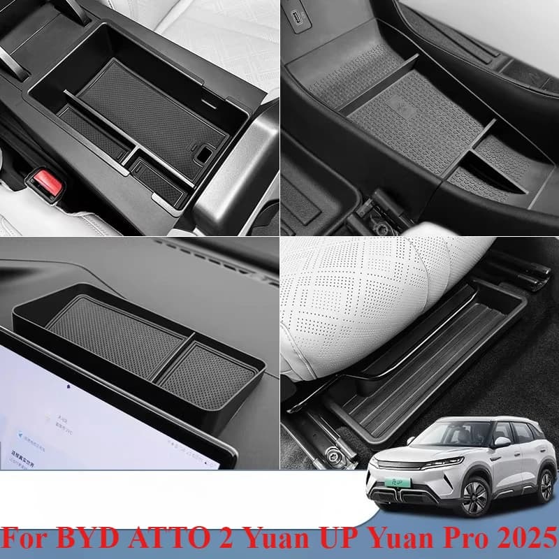 Auto Console Centrale Organizzatore Bracciolo Scatola di Immagazzinaggio Vassoio Contenitore Pallet Accessori Parti Per BYD ATTO 2 Yuan UP Yuan Pro 2025