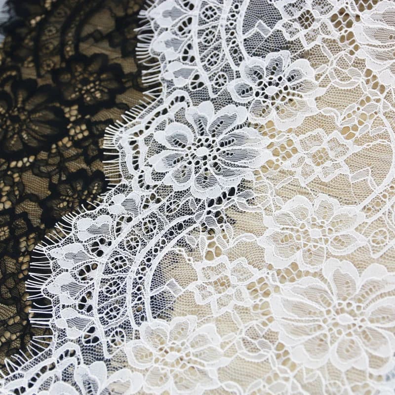 (3 metri/lotto) 22cm bianco ciglia pizzo tessuto decorazione amore abito da sposa accessori fatti a mano lacci fai da te