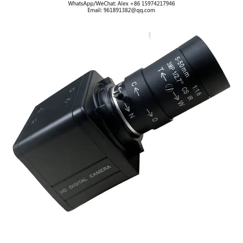 Webcam USB 8MP 4K Ultra HD 1080P con Zoom 10x 5-50mm, Modulo Fotocamera USB Senza Driver per Computer