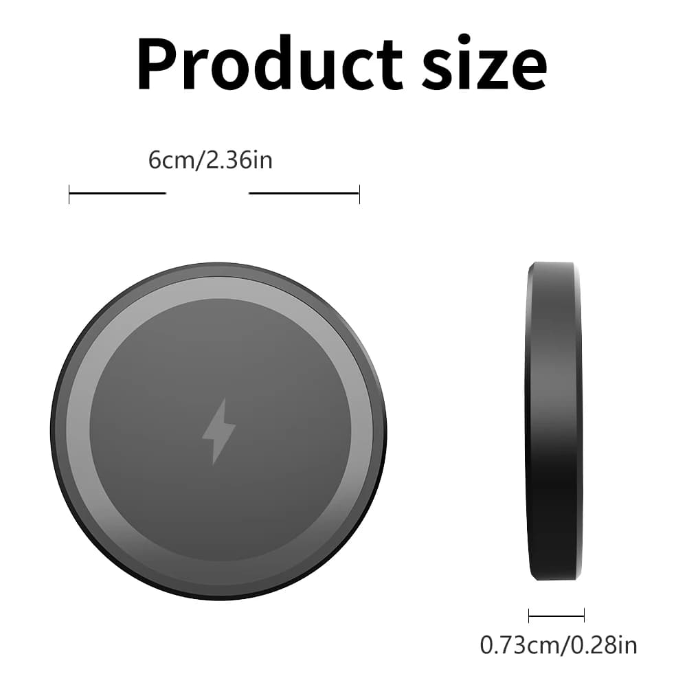 Caricatore wireless da 15W, rotondo, a ricarica rapida magnetica, per Samsung iPhone Xs Max X 8 Plus Xs
