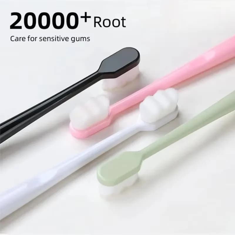 1-10pcs Ultra-fine Soft Toothbrush Million Nano Bristle Adult Tooth Brush Teeth Deep Cleaning Portable Travel Dental Oral Care