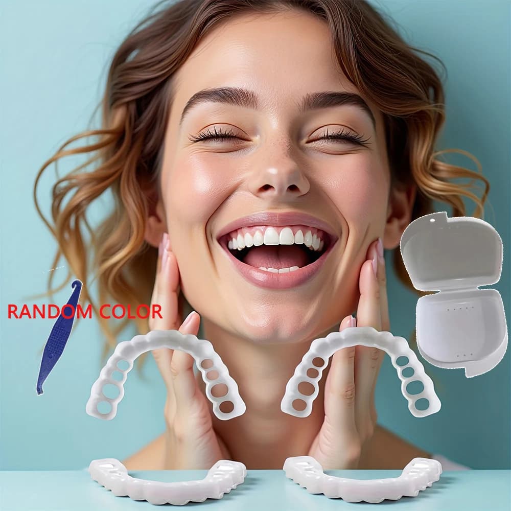 Nuove Faccette Dentali Morbide Antiallergiche per Sbiancamento Istantaneo, Materiale Delicato sulla Pelle Adatto per Denti Sensibili H2931