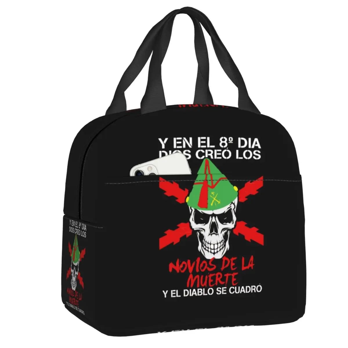 Custom Spanish Legion Insulated Lunch Bag for Women Resuable Spain Coat of Arms Thermal Cooler Lunch Box Kids School Children