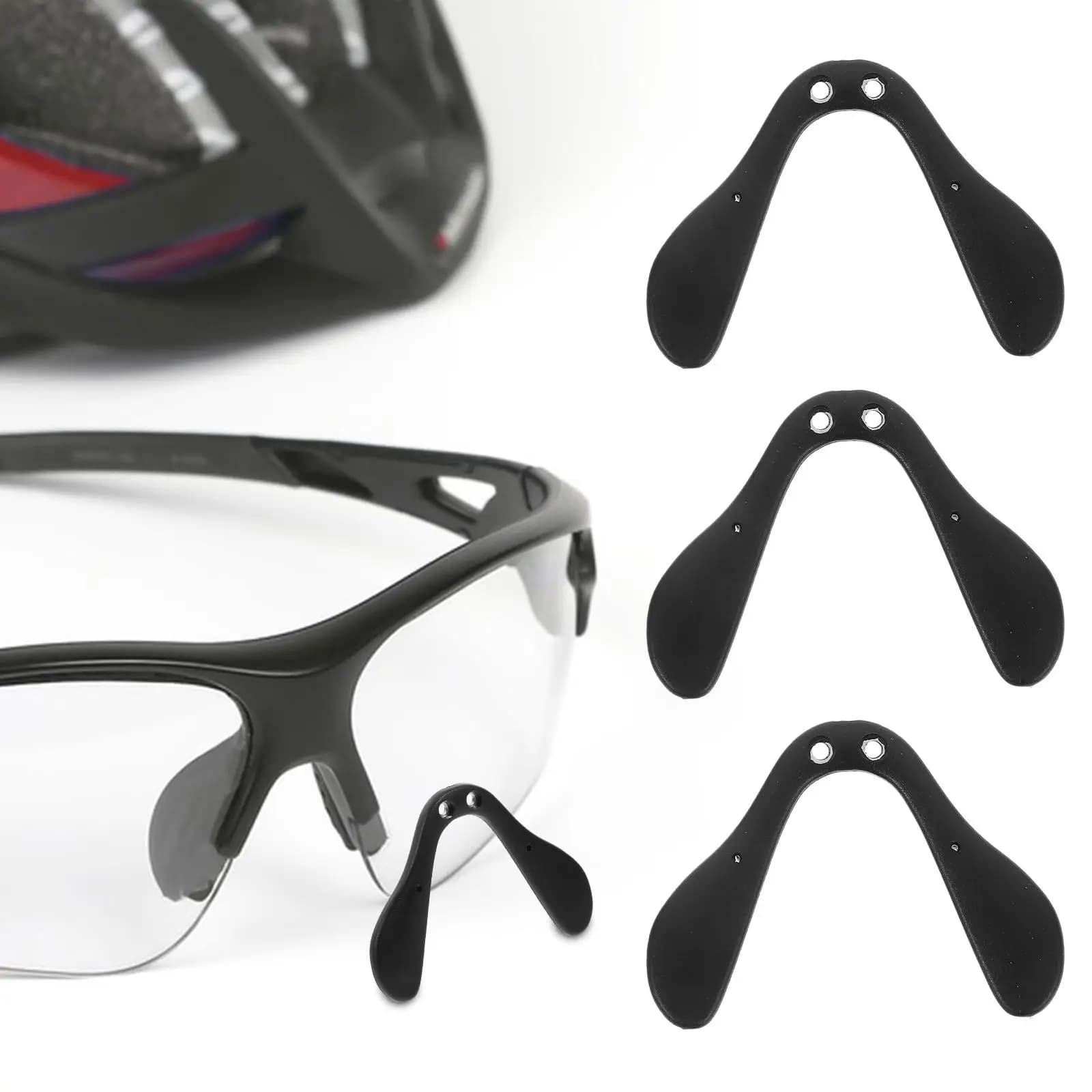 3 pezzi di naselli per occhiali da ciclismo professionali, staffa per naso regolabile, impugnature per occhiali, occhiali da sole, protezione sportiva