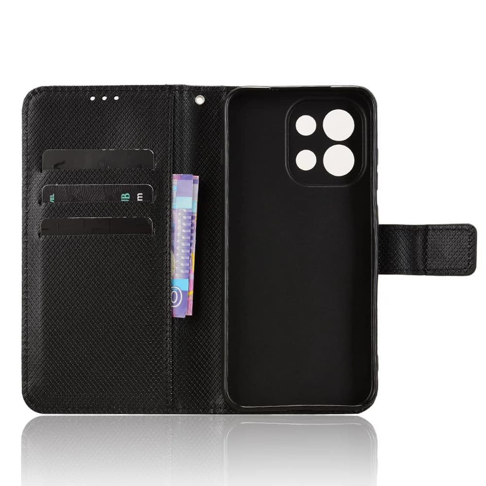 Per OnePlus 13S 5G Custodia di lusso Flip Diamond Pattern Pelle PU Portafoglio in pelle Custodia per OnePlus 13S 5G OnePlus13S Borsa per telefono