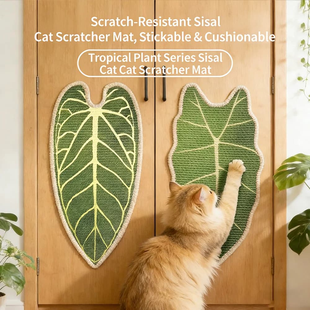Tiragraffi per Gatti in Sisal, Tavola Antigraffio Verde in Cartone Resistente, Facile da Applicare, Giocattolo per la Cura delle Unghie, Accessori per Animali Domestici