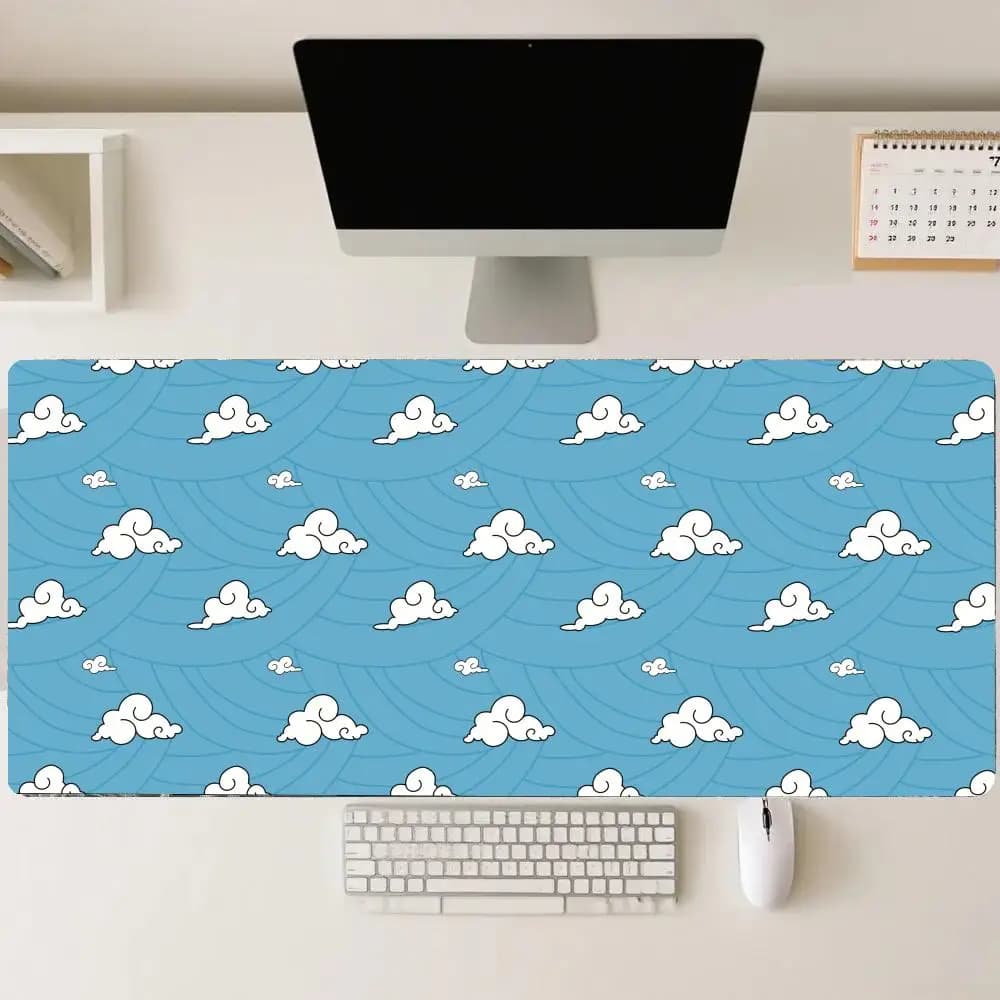 Blue waves auspicious clouds Gaming Mats Pc Accessories Mouse Pads Desk Interior Mousepad Gamer Decoration Mouse Mat Playmat