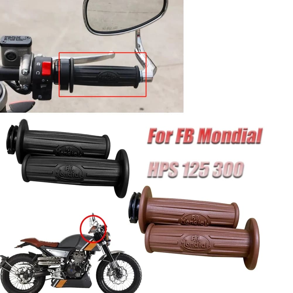 Per FB Mondial HPS 125 HPS300 moto Refit manopole in gomma Grip Cover Grip Grip Throttle Grip