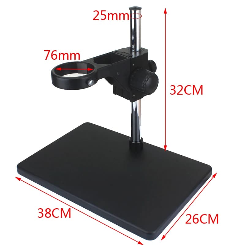 Supporto da tavolo da lavoro regolabile per microscopio industriale Supporto per staffa universale da 76 mm di diametro per fotocamera per microscopio industriale da laboratorio