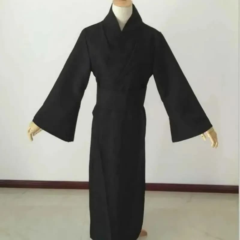 Accappatoio da uomo classico nero Kimono Abito da samurai tradizionale giapponese Cosplay Yukata Pigiama per la casa Accappatoio