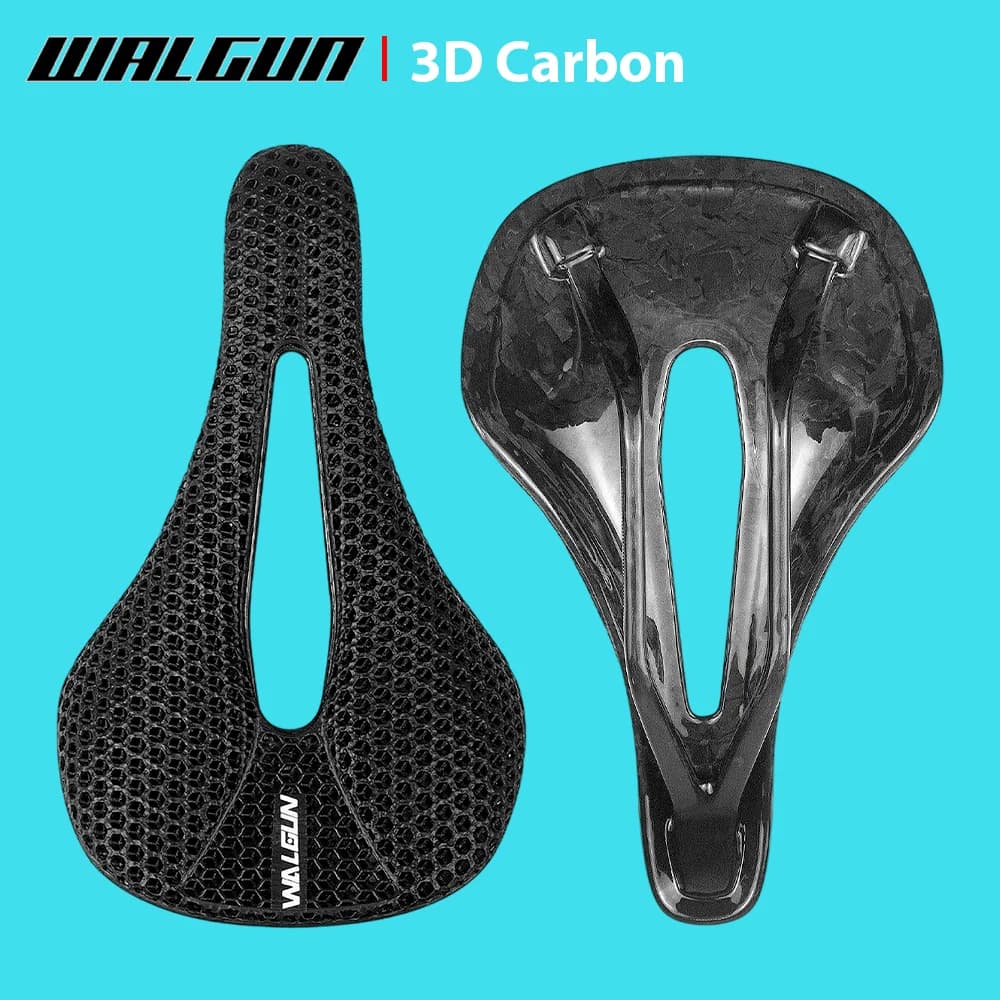 Sella per bicicletta stampata in carbonio 3D Sella per bici ultraleggera Selle da corsa MTB da strada super leggere Cuscino per sedile per bicicletta Parti di ciclismo