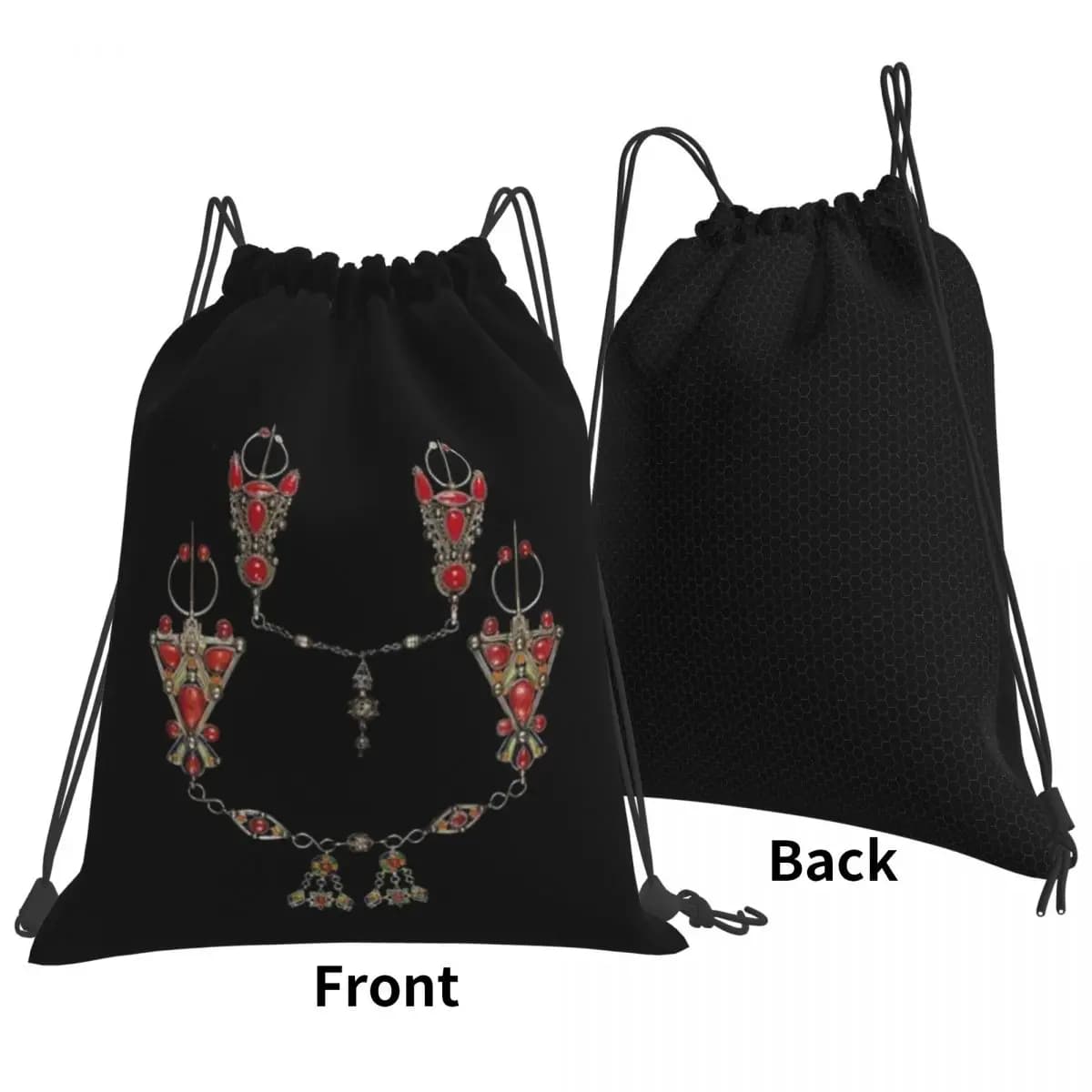 Z Imazighen Kabyle Jewelry Amazigh Berber Zaini etnici con coulisse, borse sportive, borse per libri, per viaggi e studenti