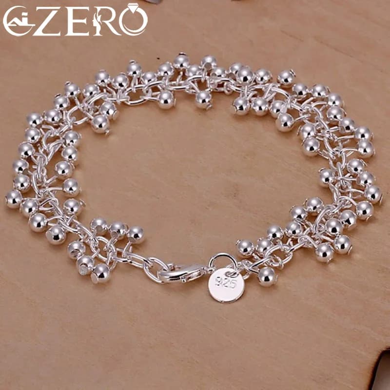 925 bracciali in argento Sterling Charms catena di perline moda carino belle donne uva braccialetto gioielli da sposa spedizione gratuita